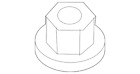 W714890-s440 -w714890-s440 Ford Lincoln Genuine Lower Control Arm Nut