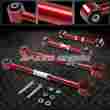 Cbkrcs040trd 08-14 Lcaha08rd Speed Daddy Adjustable Rear Lower Control Arm Camber Suspension Kit Accord Cp Tsx Red Powder-coated