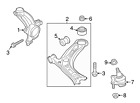 561-407-151-c Volkswagen Genuine Lower Control