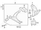 5n0-407-152 Volkswagen Genuine Lower Control