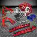 Cbkhc92rd 92-95 Coilhc88 Speed Daddy Red 0-3 Coilover Springs Control Arm Front Camber Kit Civic Ek Integra Dc Powder-coated