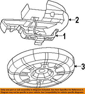 5109531aa Chrysler Oem 05-20 Cv Rear Body Spare Tire Carrier-cover Shield