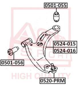 B25d-34-350d Gcr Control Arm/trailing Arm Wheel Suspension Oe C145-34-460