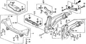 52371-sr7-a10 Honda Genuine Arm L Rear Trailing