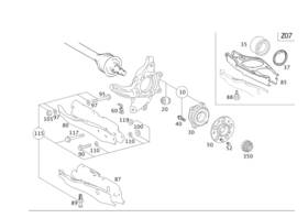 221-350-11-53 Mercedes-benz Genuine Tie Rod