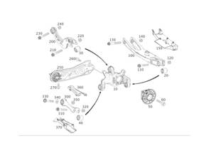 242-350-03-00 Mercedes-benz Genuine Trailing Arm