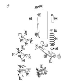 5090045af Mopar Genuine Trailing Arm Link Assembly Left