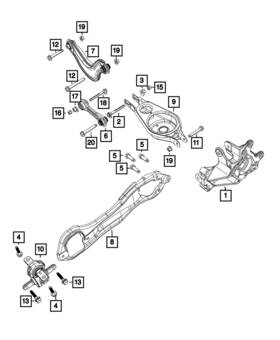68470298aa Mopar Genuine Trailing Arm Link Assembly Right