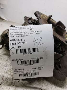 490-58781l Porsche Driver Left Rear Knuckle/stub 3.2l Fits 00-04 Boxster