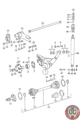 90133105336 Porsche 1969-1971 911 Left Trailing Arm