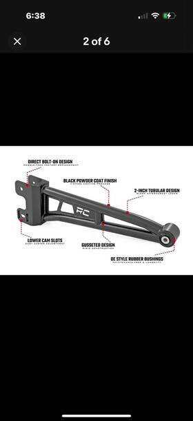 53600 Rough Country Suspension Systems 3 Inch -6 Lift Radius Arm Upgrade Kit 05-22 Ford F250/f350 Sd