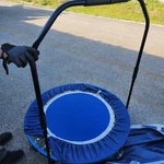 Needak Soft-bounce Folding Rebounder Blue W/ Stabilizing Bar Carrying Case Vhs. Fixed Price $349.99.
