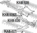 Febest 2006-2012 Kia Sedona Rear Rod Bushing KAB-027. Fixed Price $49.00.