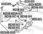 For Febest MZAB-062 Bushing, Rear Trailing Arm. Fixed Price $22.35.