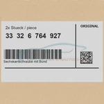 2X Genuine Bmw 33326764927 Hex Bolt With Collar M14X1.5X74-10.9 Series .... Fixed Price $41.86.