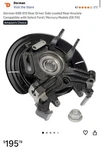 Dorman 698-013 Rear Left Loaded Knuckle 2002-2005 Explorer And Mountaineer. Fixed Price $89.99.