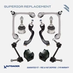 Autoacer -10P Front Suspension Arms Ball Joints Bushes Links Tie Rods For S-type. Fixed Price $246.00.