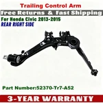 For Honda Civic 2013 2014 2015 Trailing Control Arm Rear Right 52370-TR7-A52. Fixed Price $97.99.