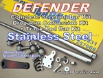 Defender Drop Arm Conversion Steering Kit + Track Rod Bar Stainless Steel. Fixed Price $634.41.