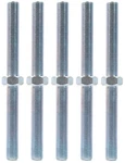 Set Of 5 Zinc Jack Screw 3/8-24 Rh Lh Male Rod End Heim Joint Adjuster. Fixed Price $12.95.
