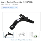 New Oem Lower Front Left Control Arm Gm (22947664) 2000-2016. Fixed Price $204.00.
