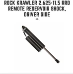Rock Krawler RRD07637RRD 2.625"-11.5 Suspension Shocks. Fixed Price $479.00.