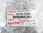 Genuine Oem Toyota 48780-0E090 Driver Lh Rear Trailing Arm 2017-2023 Highlander. Fixed Price $193.85.