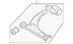 Genuine Volkswagen Lower Control Arm 5N0-407-152. Fixed Price $359.09.