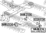Febest 2001-2006 Infiniti Q45 Front Arm Bushing (hydro) NAB-1Y34. Fixed Price $49.00.