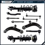 For 2007-12 Nissan Versa 10PC Front Struts Lower Control Arm Tierod Sway Bar Kit. Fixed Price $178.66.