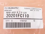 Genuine Subaru 20201FC110 Driver Front Lower Control Arm Bushing 00-02 Forester. Fixed Price $93.22.