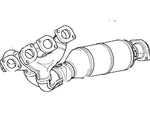 Genuine Bmw Rp Exhaust Manifold With Cat 18-40-7-575-126 New. Fixed Price $1658.16.