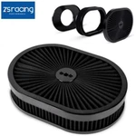 12" Oval Full Finned Air Cleaner Washable Filter For 5-1/8" Carburetors Demon. Fixed Price $31.50.