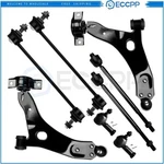 2006 2007 Ford Focus 8PCS Front Lower Control Arms Sway Bars Tie Rods Kit. Fixed Price $75.90.