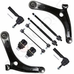 For 2007-2012 Dodge Caliber Suspension 10PC Tie Rod End Sway Bar Control Arm Kit. Fixed Price $77.13.