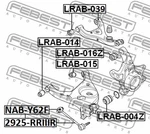 Febest 2002-2012 Land Rover Range Rear Upper Control Arm Bushing LRAB-039. Fixed Price $49.00.